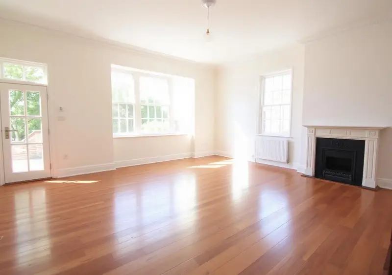 Freshly cleared empty living room